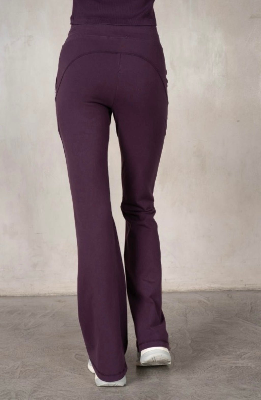 Flatlock Stitched Cotton Span Jersey Flare Pants With Rib Tank Top Set - eloise boutique