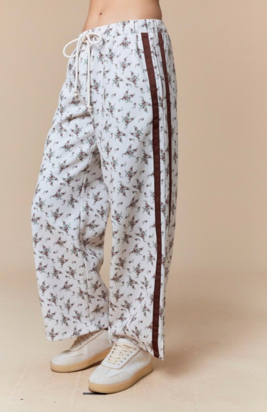 Floral Printed Fleece Sweatpants - eloise boutique
