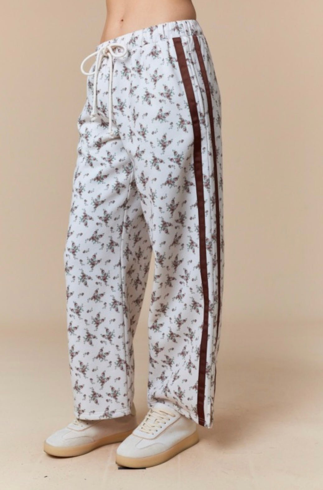 Floral Printed Fleece Sweatpants - eloise boutique