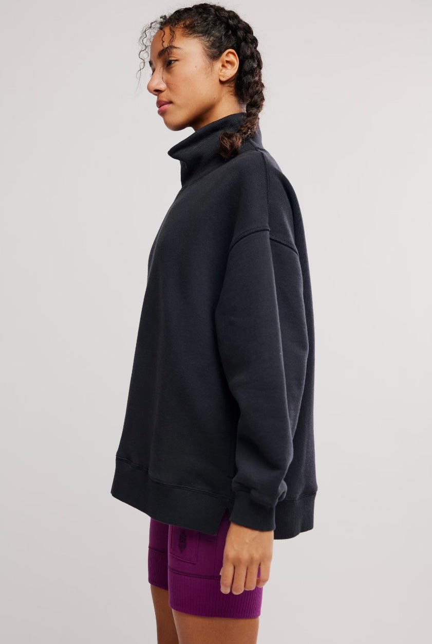 Free People Movement A Cut Above Mock Neck Pullover Sweatshirt - eloise boutique