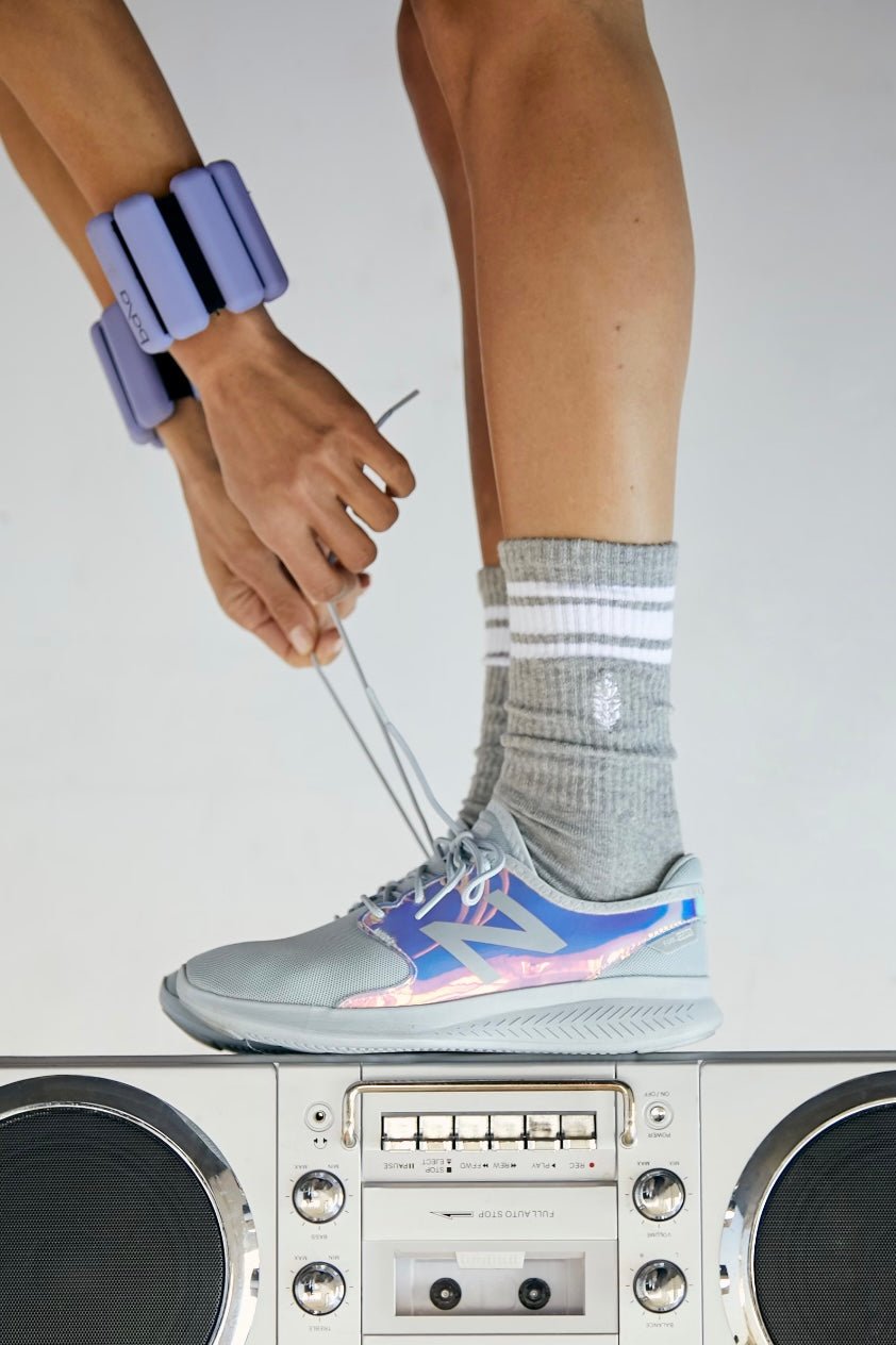 Free People Movement Logo Stripe Tube Sock - eloise boutique