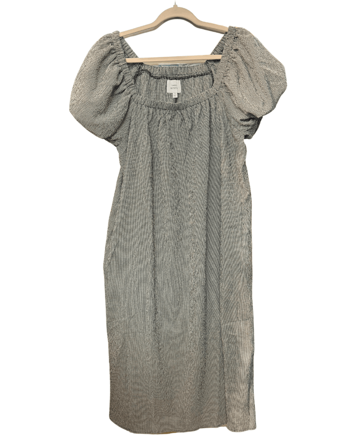 Gingham Puff Sleeve Maxi Dress - eloise boutique