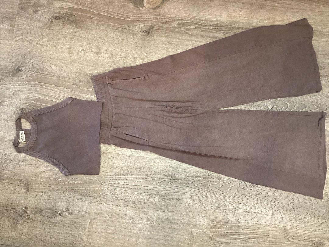 Halter Neck Crop Top And Pant SET - eloise boutique