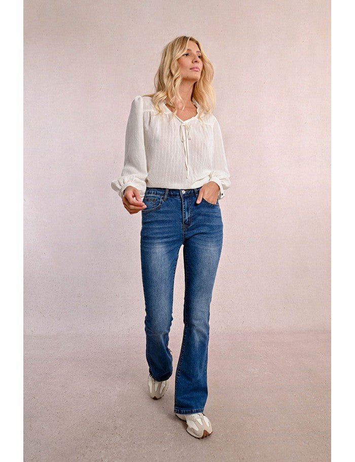 High Waisted Boot Cut Jeans - eloise boutique