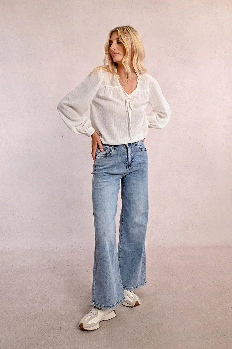 High Waisted Wide Leg Jean - eloise boutique