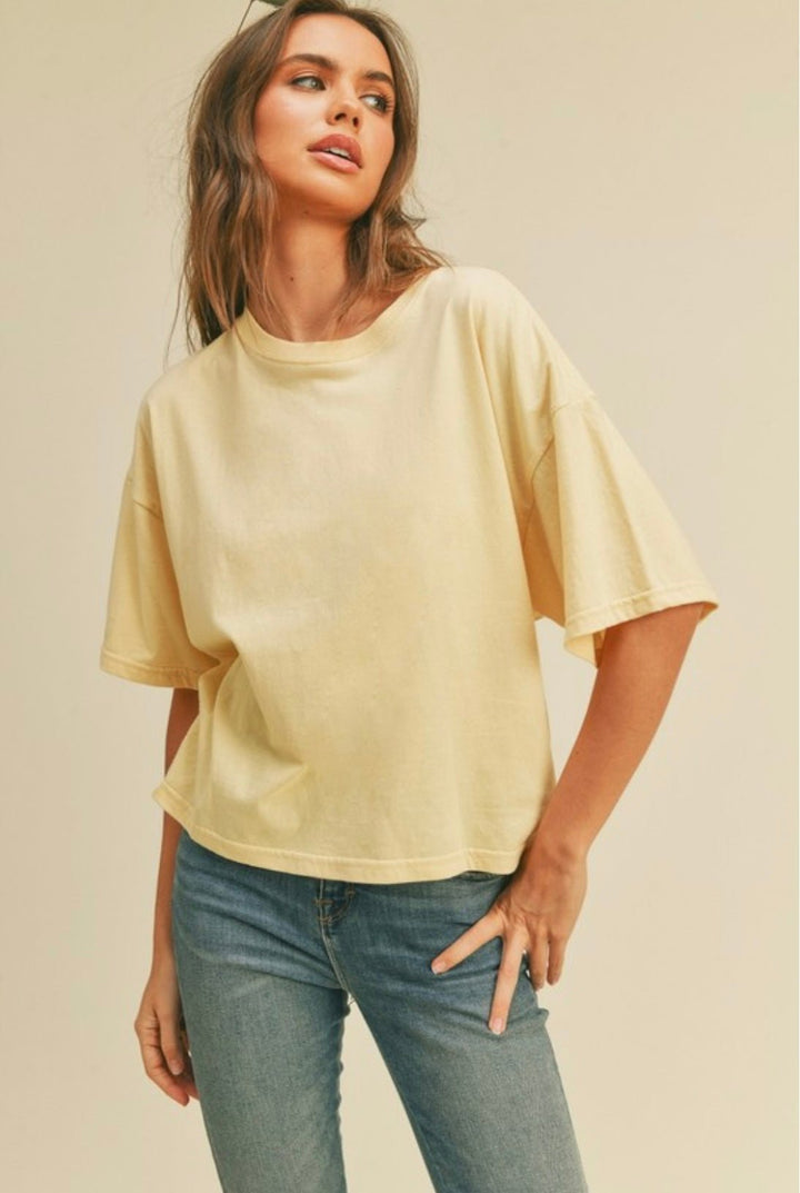 Hones Tee Long Cropped T-Shirt - eloise boutique