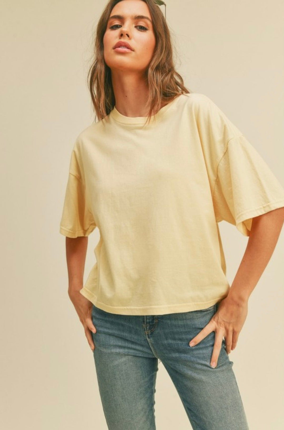 Hones Tee Long Cropped T-Shirt - eloise boutique