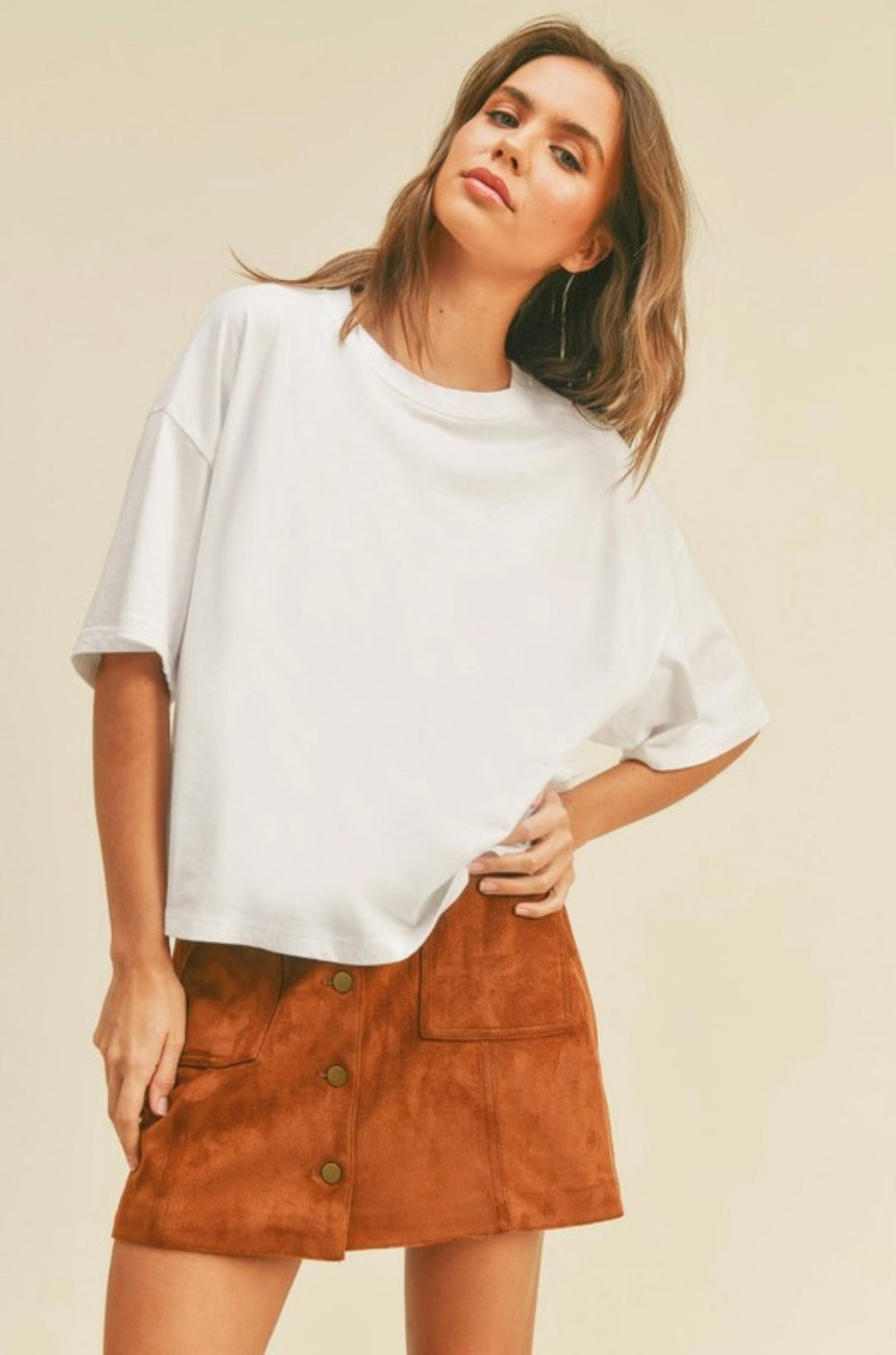 Hones Tee Long Cropped T-Shirt - eloise boutique