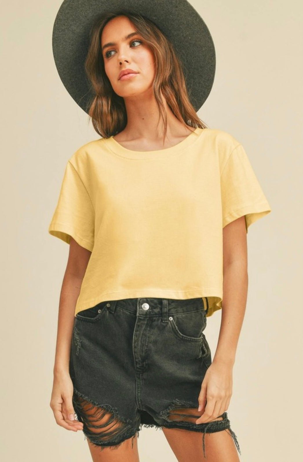 Hones Tee Short Cropped T-Shirt - eloise boutique