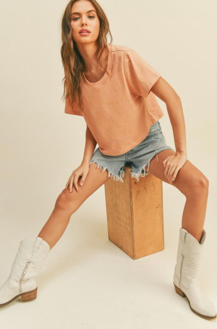 Hones Tee Short Cropped T-Shirt - eloise boutique