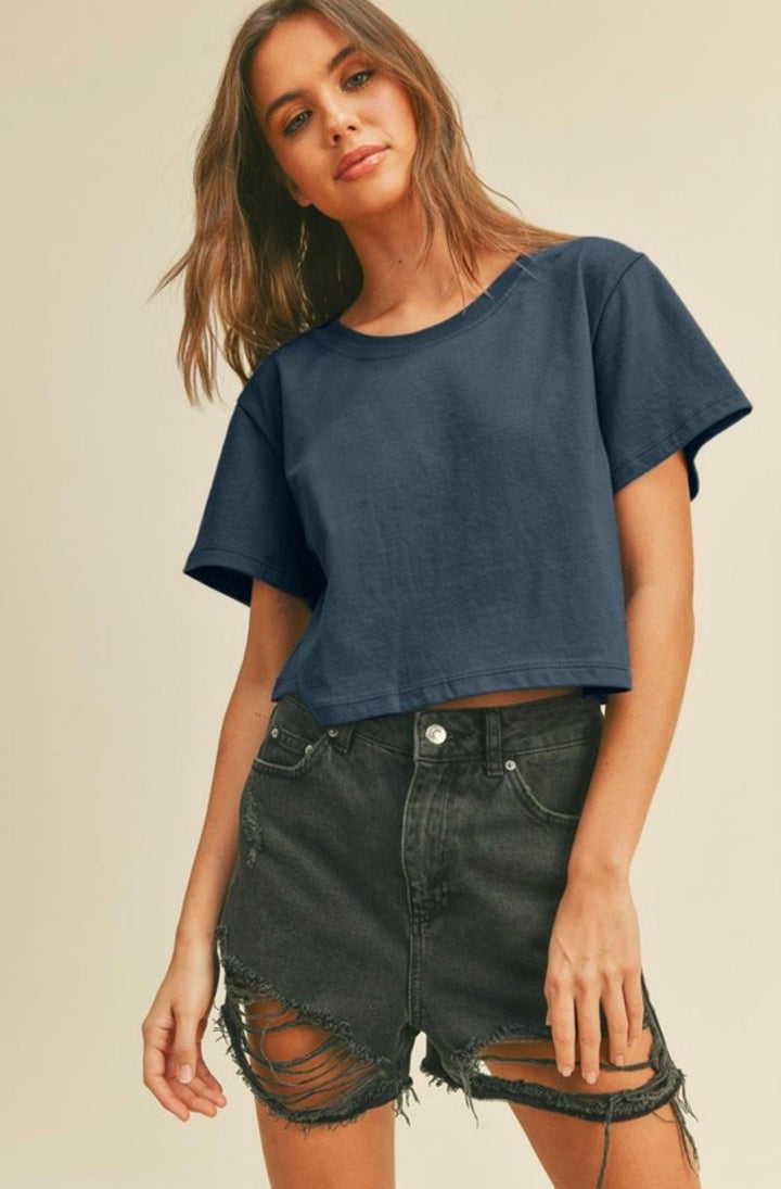 Hones Tee Short Cropped T-Shirt - eloise boutique