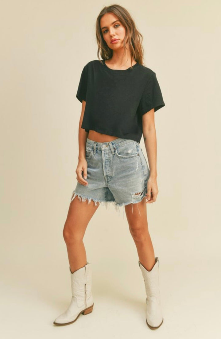 Hones Tee Short Cropped T-Shirt - eloise boutique