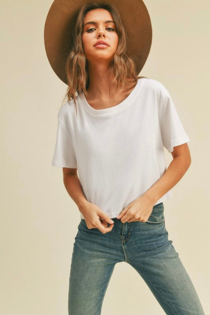 Hones Tee Short Cropped T-Shirt - eloise boutique