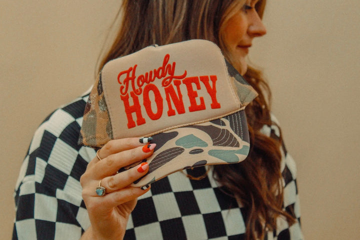 Howdy Honey, Western Trucker Hat - eloise boutique