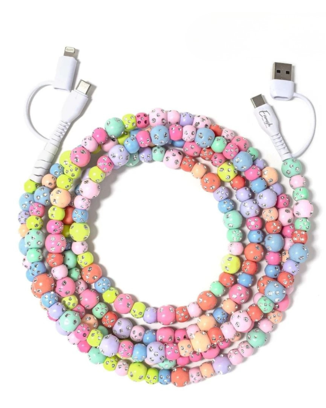 Italian Ice Beaded Charging Cable - eloise boutique