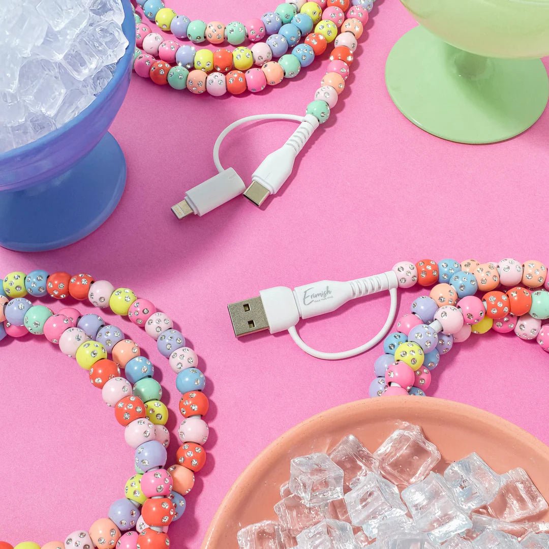 Italian Ice Beaded Charging Cable - eloise boutique
