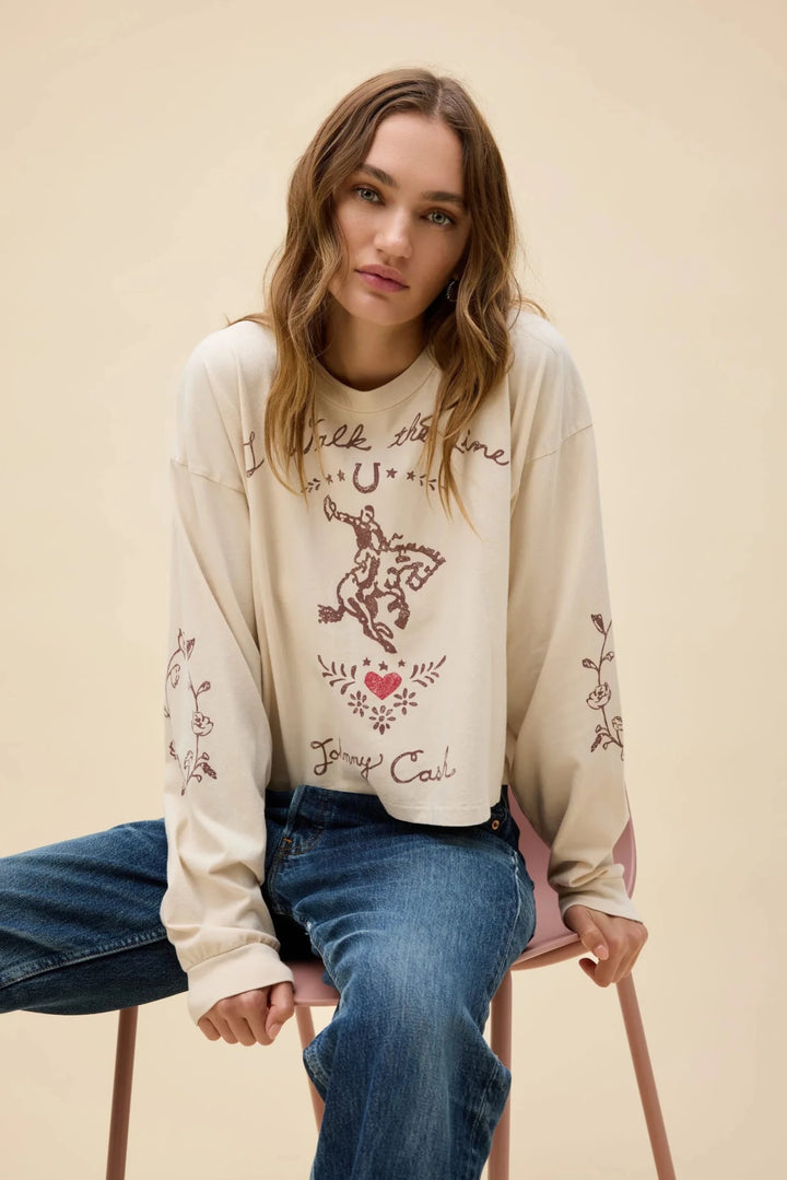 Johnny Cash Walk The Line Meet &amp; Greet Long Sleeve - eloise boutique