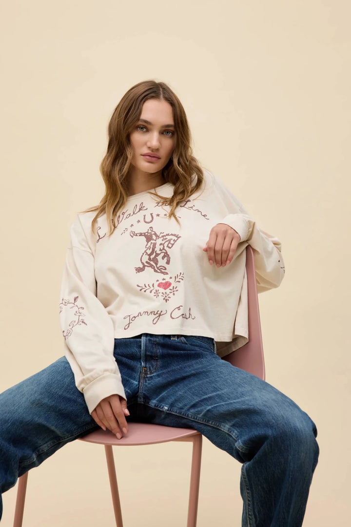 Johnny Cash Walk The Line Meet &amp; Greet Long Sleeve - eloise boutique