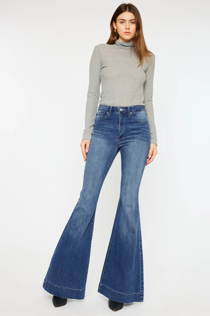 KanCan Braelynn Essentials High Rise Super Flare Jeans - eloise boutique