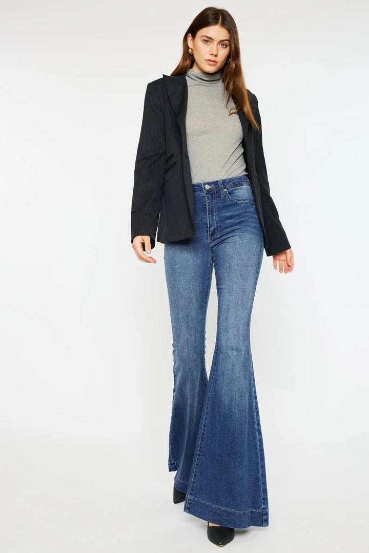 KanCan Braelynn Essentials High Rise Super Flare Jeans - eloise boutique