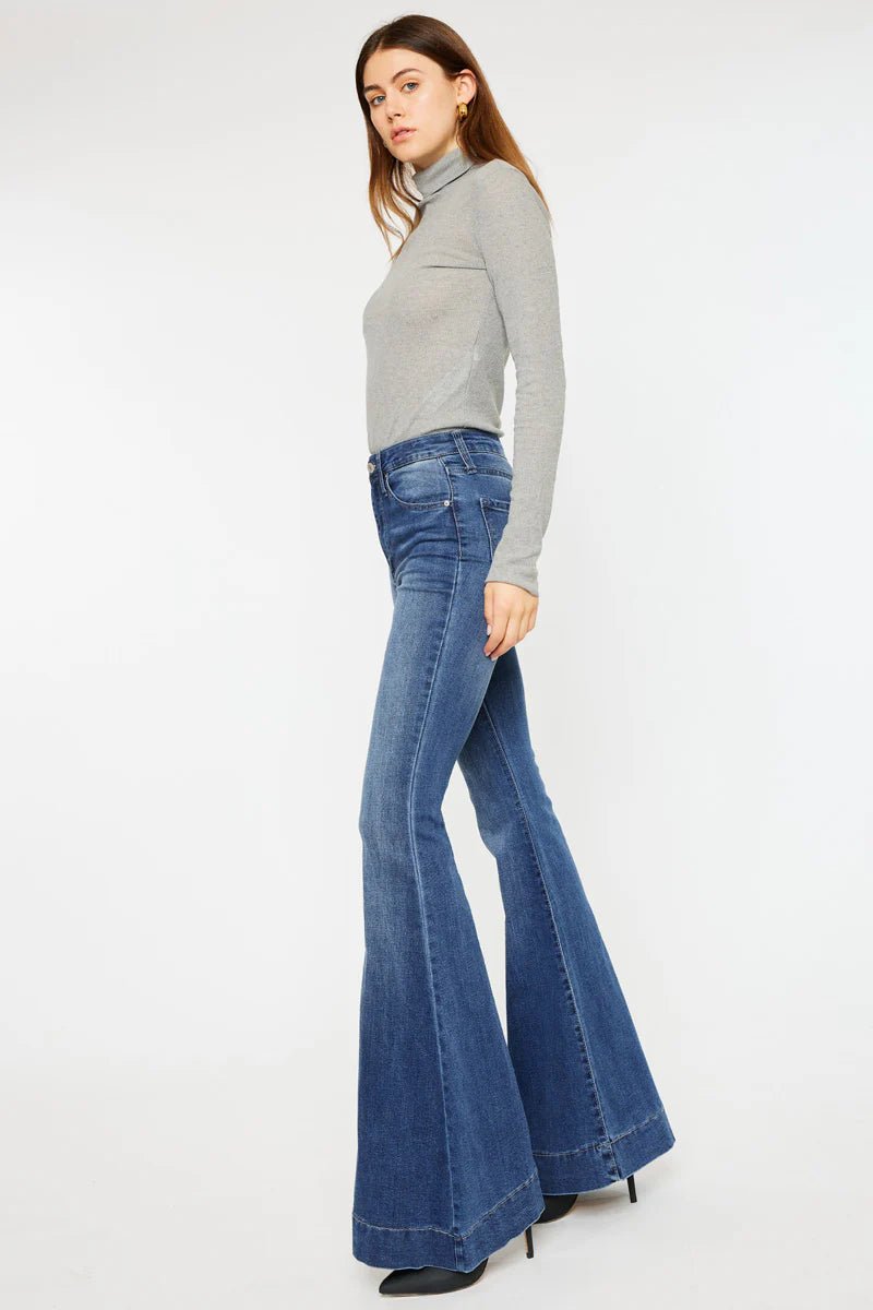 KanCan Braelynn Essentials High Rise Super Flare Jeans - eloise boutique