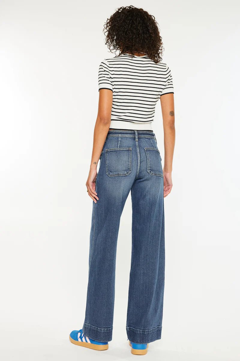KanCan Luka High Rise Wide Leg Jean - eloise boutique
