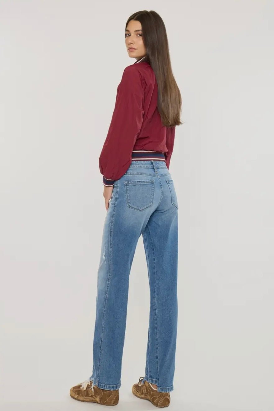 KanCan Mid Rise True Straight - eloise boutique