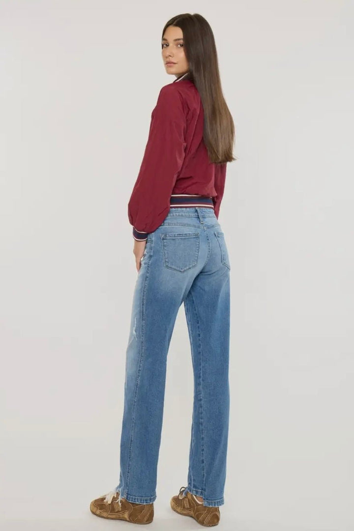 KanCan Mid Rise True Straight - eloise boutique