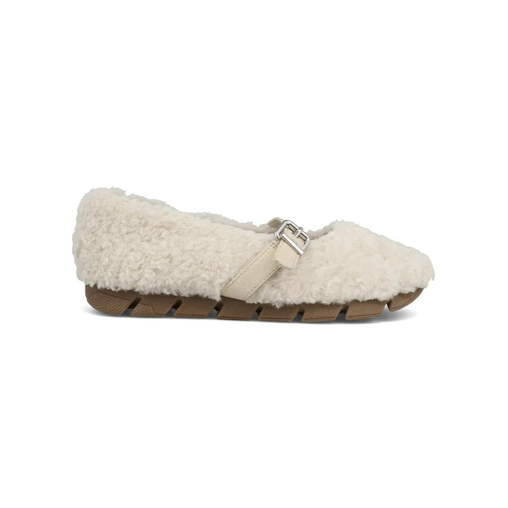 Kayti Cream Shearling Mary Jane - eloise boutique