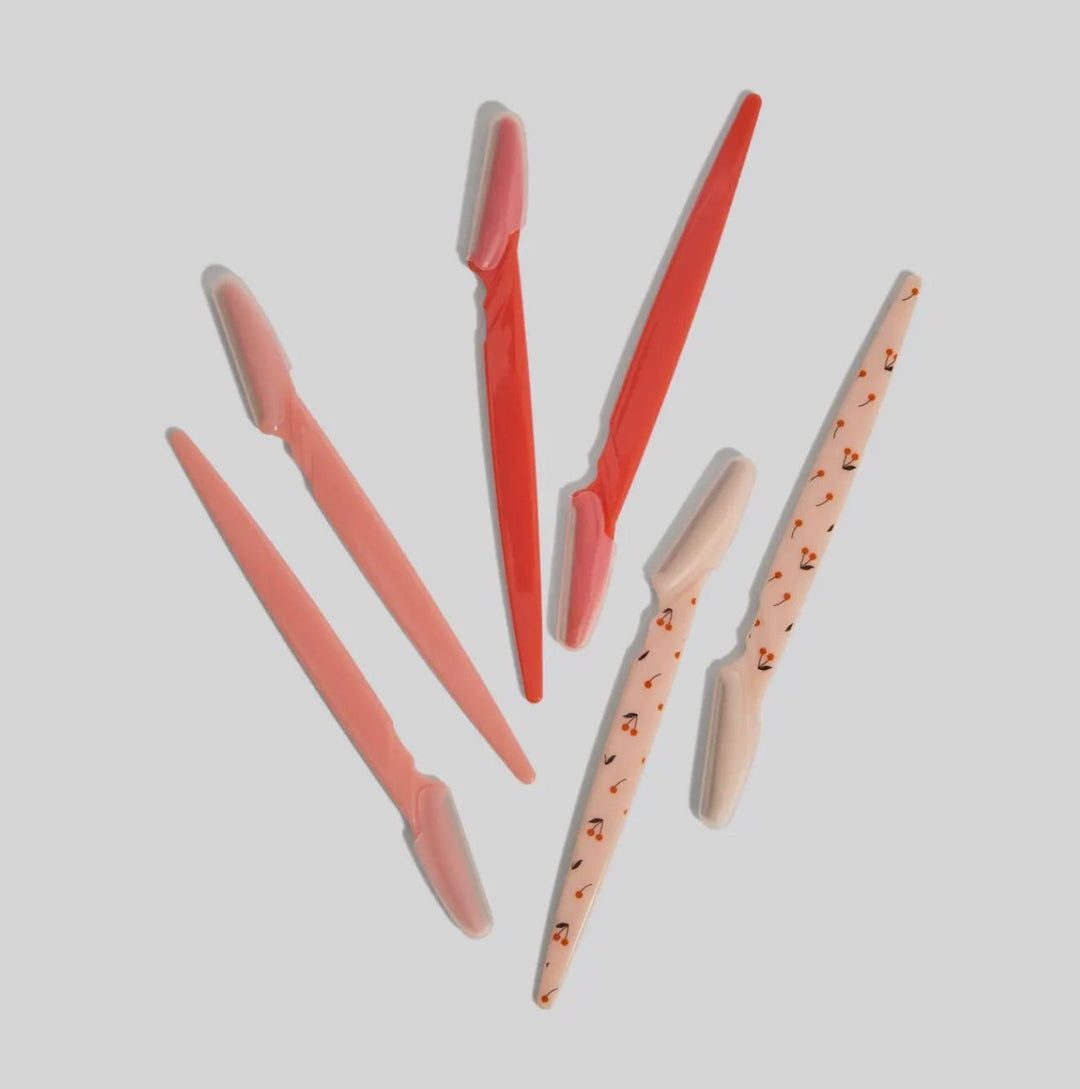Kitsch Recycled Plastic Dermaplaners 6pc Set - Cherry Blossom - eloise boutique