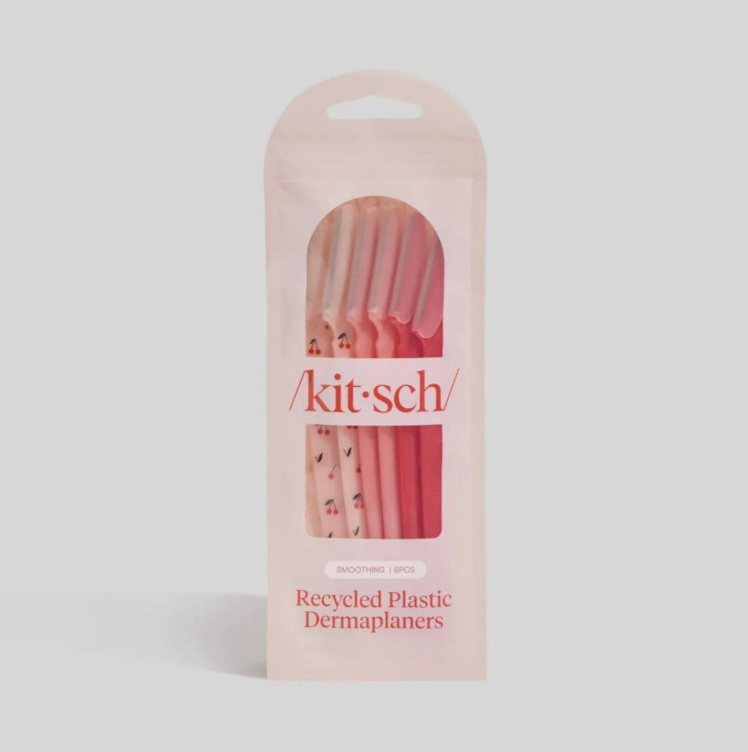 Kitsch Recycled Plastic Dermaplaners 6pc Set - Cherry Blossom - eloise boutique