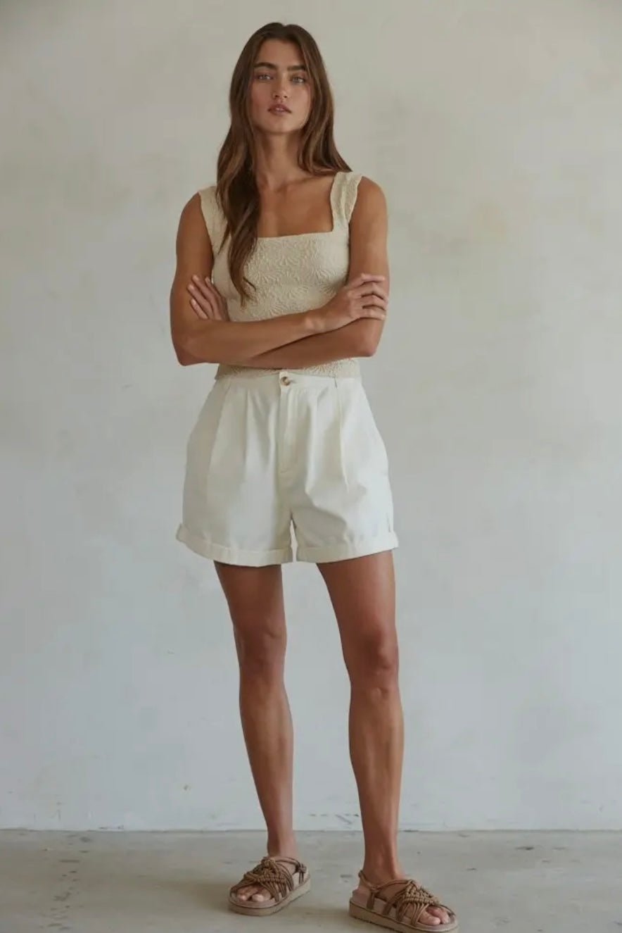 Knit Modal Seamless Jacquard Tank - One Size - eloise boutique