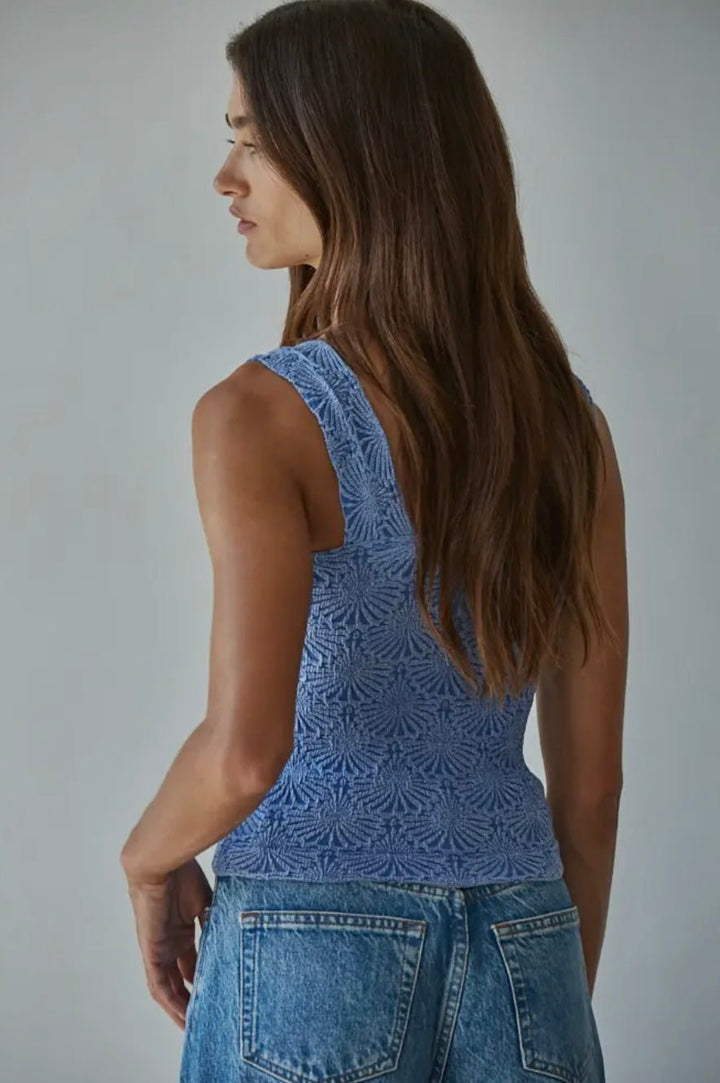 Knit Modal Seamless Jacquard Tank - One Size - eloise boutique