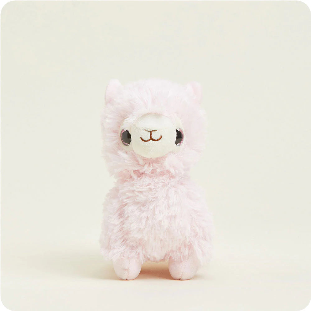 Pink plush toy on a white background