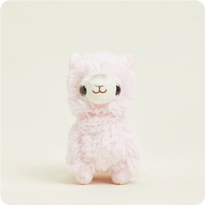 Pink plush toy on a white background