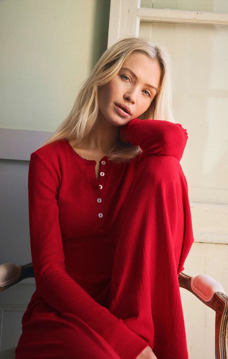 Luxe Pointelle LS Pajama Top - eloise boutique