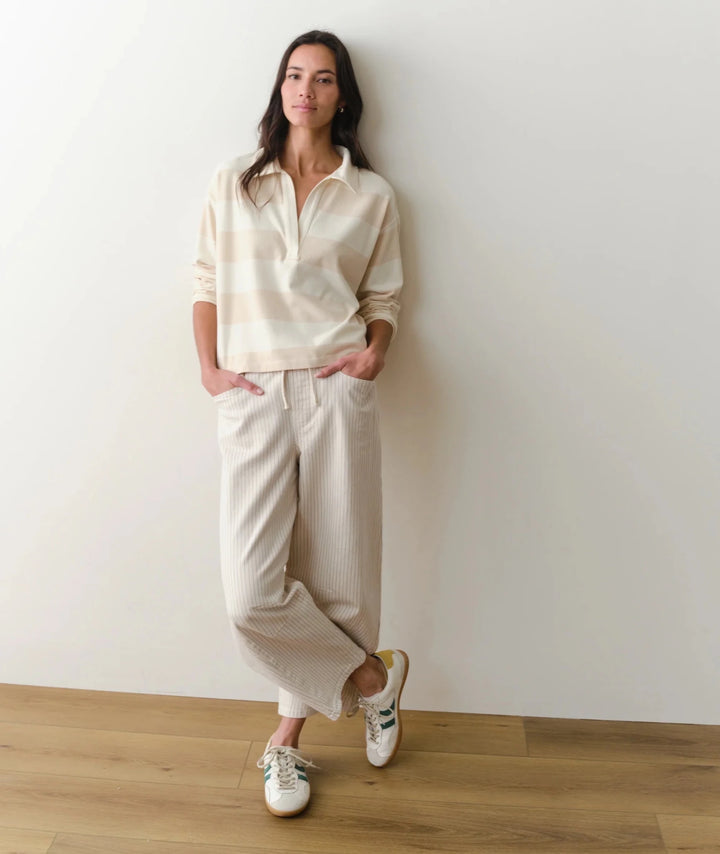 Luxe Sueded Polo Tee - eloise boutique
