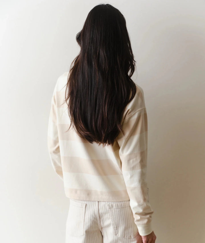 Luxe Sueded Polo Tee - eloise boutique