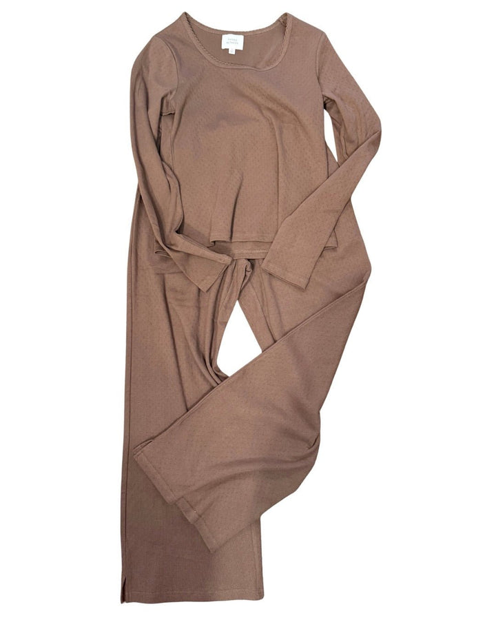 Madison Chestnut Pointelle Set - eloise boutique