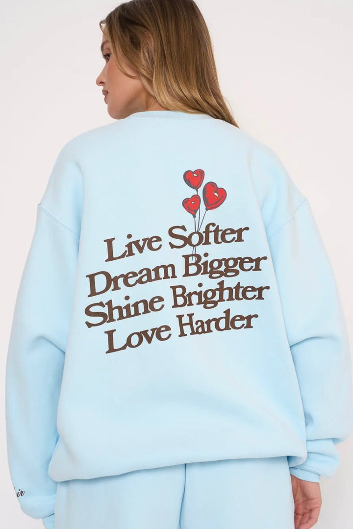 Mayfair Everyone’s Welcome Here Sky Blue Crewneck - eloise boutique