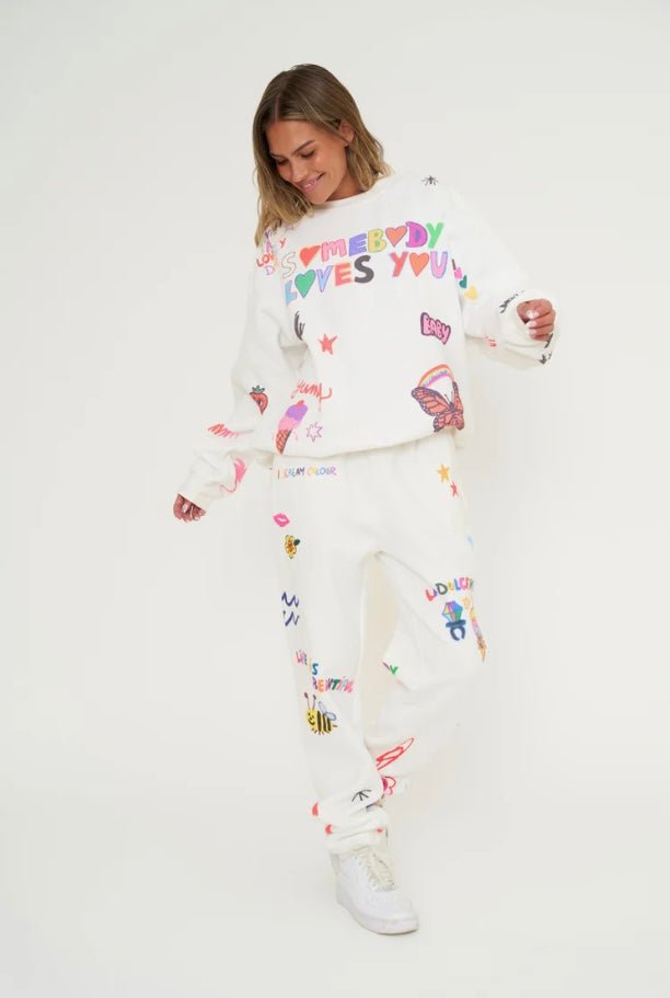 Mayfair x I Scream Colour Somebody Loves You Sweatpants - eloise boutique