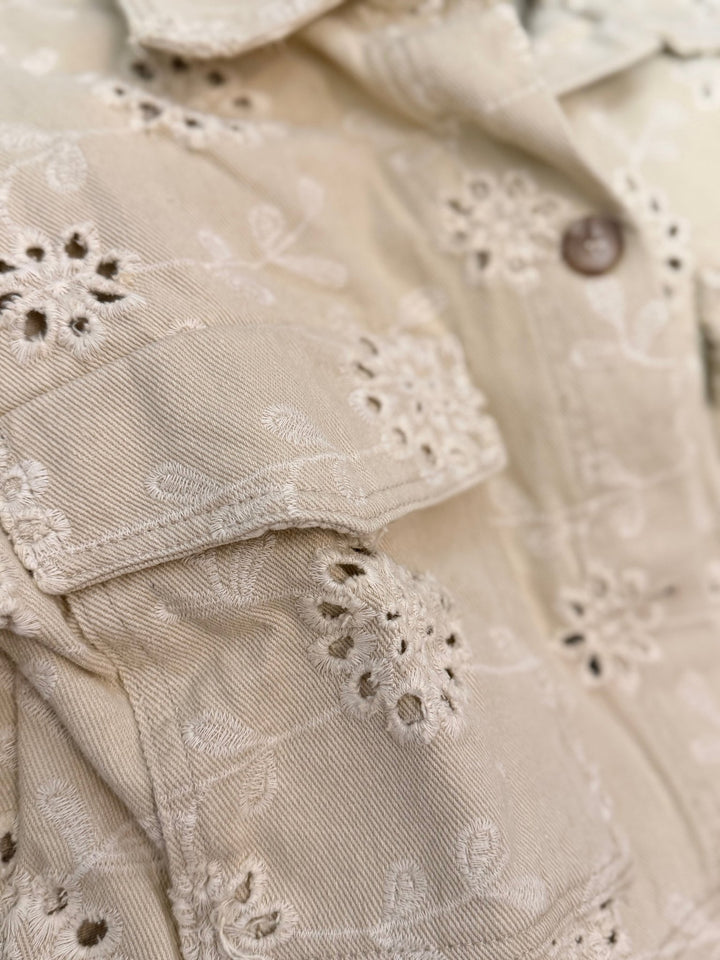 Meadow Eyelet Cropped Jacket - eloise boutique