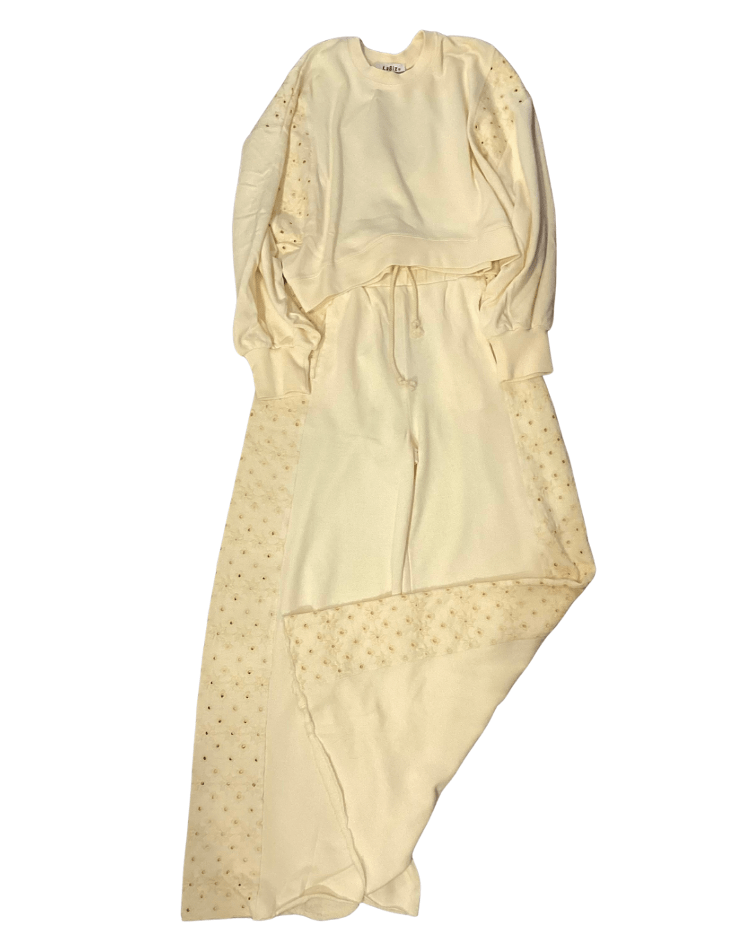 Mellow Yellow Eyelet Lounge Set - eloise boutique