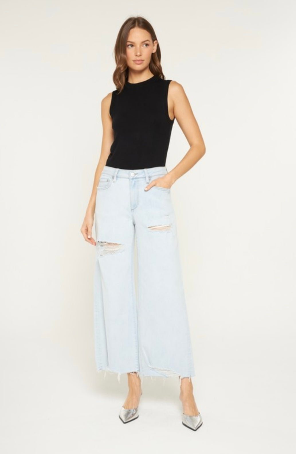 Mica Denim High Rise Distressed Jeans - eloise boutique