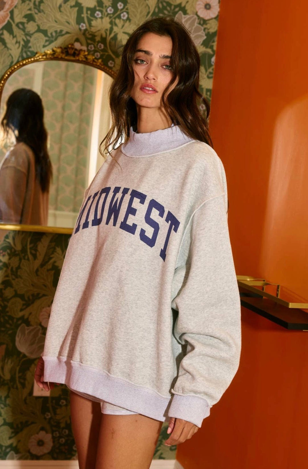Midwest Mockneck Sweatshirt - eloise boutique