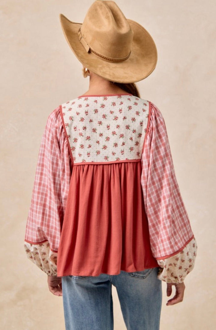 Mix &amp; Match Front Tie Top With Smocking Detail - eloise boutique