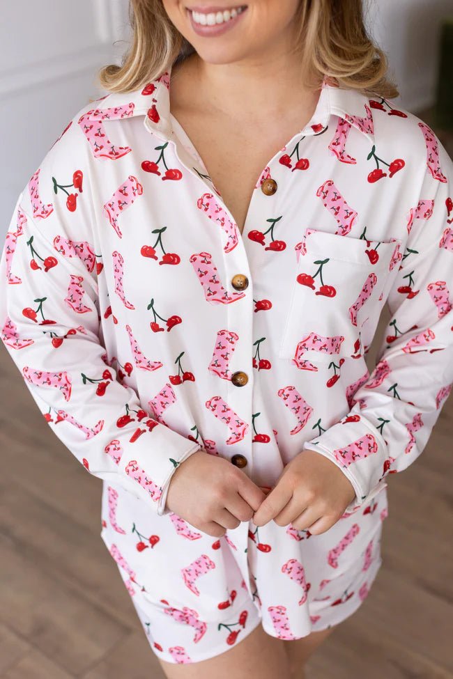 Moon Ryder Cherry Cowgirl Lounge Set - eloise boutique