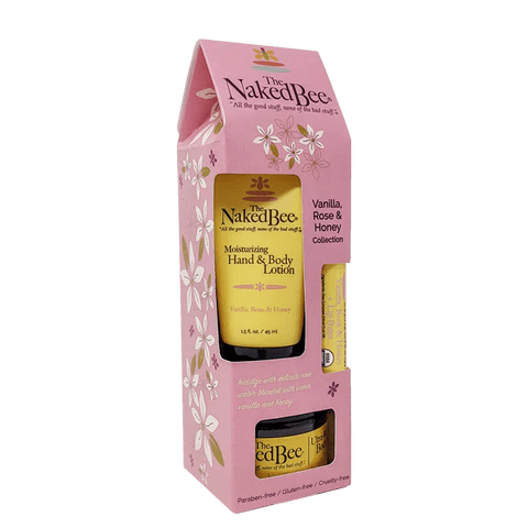 Naked Bee Gift Set - Vanilla, Rose & Honey - eloise boutique