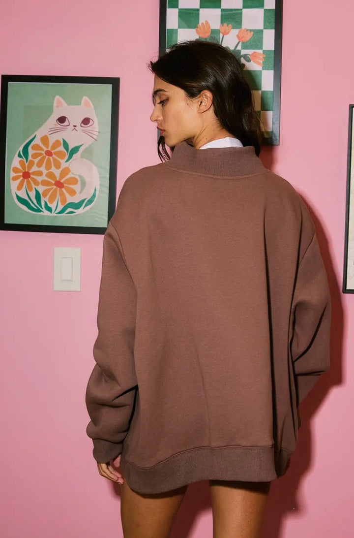 NASHVILLE / BROADWAY Reversible Mock Neck Sweatshirt - eloise boutique