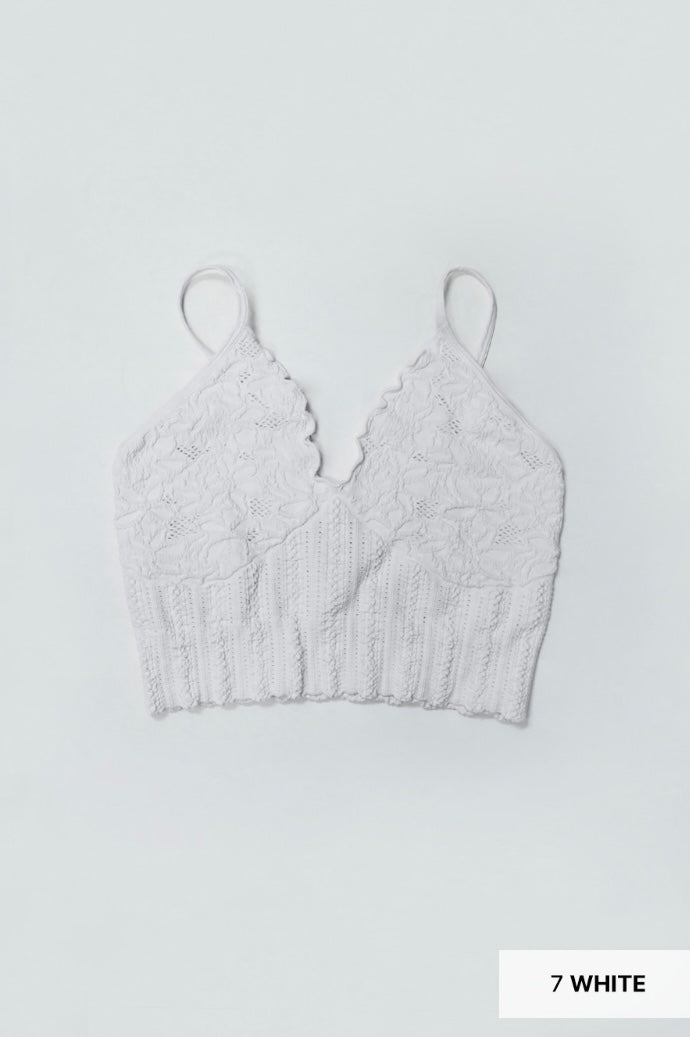NIKIBIKI Lace Textured Bralette - ONE SIZE - eloise boutique
